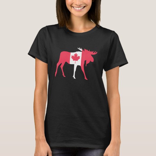 T-shirt Maple Leaf Animal Drapeau canadien Canada (Devant)