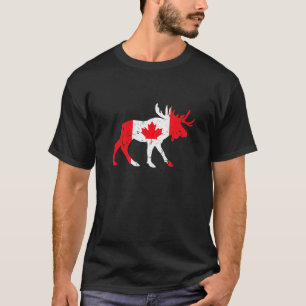 T-shirt Maple Leaf Animal Drapeau Canadien Canada Pour Hom