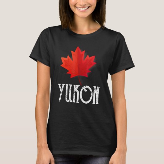 T-shirt Maple Leaf Canada Flag Yukon Canada (Devant)