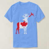 T-shirt Maple Leaf Deer Canada (Design devant)