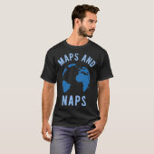 T-shirt Maps and Naps Geographyeacher (Devant entier)