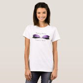 T-shirt Maquillage Artiste Beauté Lash Oeil Violet Grappe  (Devant entier)
