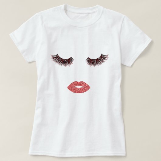 T-shirt Maquillage avec effet parties scintillant (Design devant)
