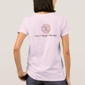 T-shirt Maquillage de l'équipe de logo de script rose Blus (Dos)