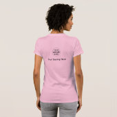 T-shirt Maquillage de l'équipe de logo de script rose Blus (Dos entier)