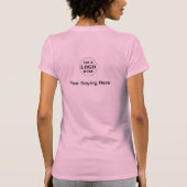 T-shirt Maquillage de l'équipe de logo de script rose Blus (Dos)