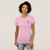 T-shirt Maquillage de l'équipe de logo de script rose Blus (Devant entier)