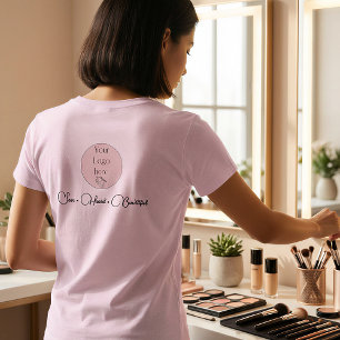 T-shirt Maquillage de logo commercial BlackScriptEmployeeN