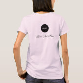 T-shirt Maquillage de logo de script rose Blush Staff (Dos)
