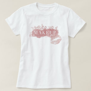 T-shirt Maquillage rose lèvres fille