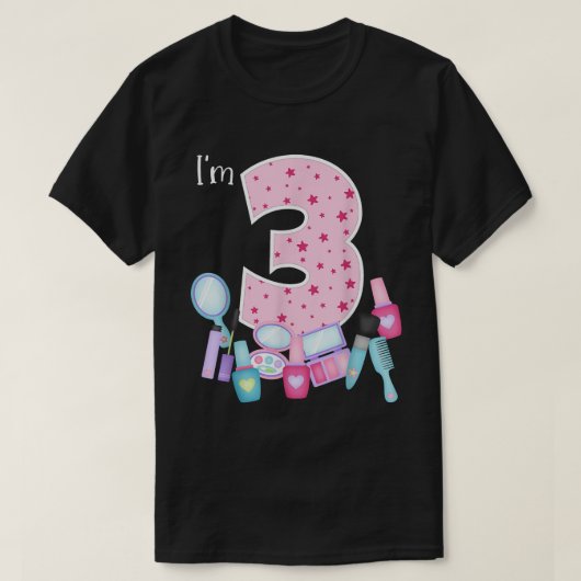 T-shirt Maquillage spa 3e anniversaire pour la manucure de (Design devant)