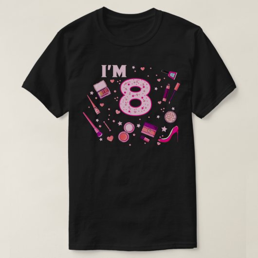 T-shirt Maquillage spa 8e anniversaire pour la petite fill (Design devant)