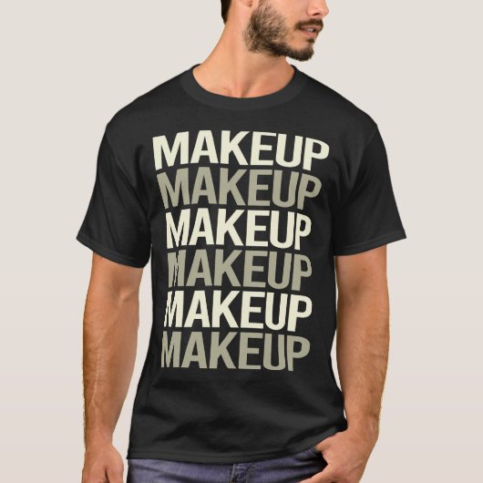 T-shirt Maquillage Texte Blanc (Devant)