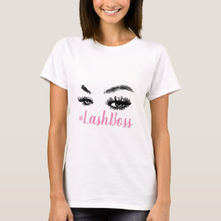T-shirt Maquilleur de cil de Hashtag de patron de mèche
