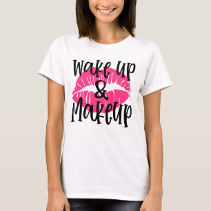 T-shirt Maquilleuse, Cosmétologue Rouge à Lèvres Mascara D