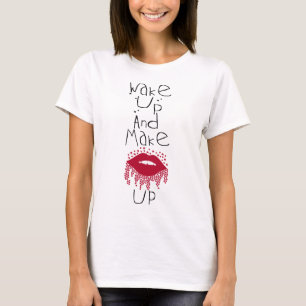 T-shirt Maquilleuse, Cosmétologue Rouge à Lèvres Mascara D