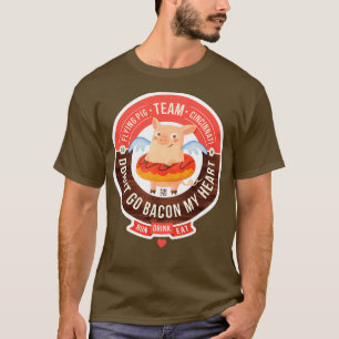 T-shirt Marathon de cochon volant Cincinnati Donut Go Baco
