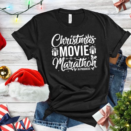 T-shirt Marathon de Noël drôle en cours