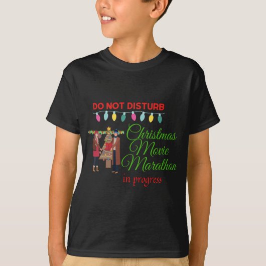 T-shirt Marathon de Noël en cours (Devant)