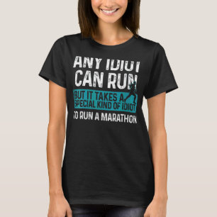 T-shirt Marathon féminin Coureur Idiot Marathoner 26 2 Run