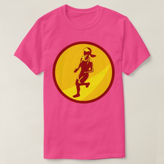 T-shirt Marathon féminine Runner Circle Retro (Design devant)