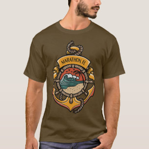 T-shirt Marathon Florida Keys Bateau Pêche Voile Yach