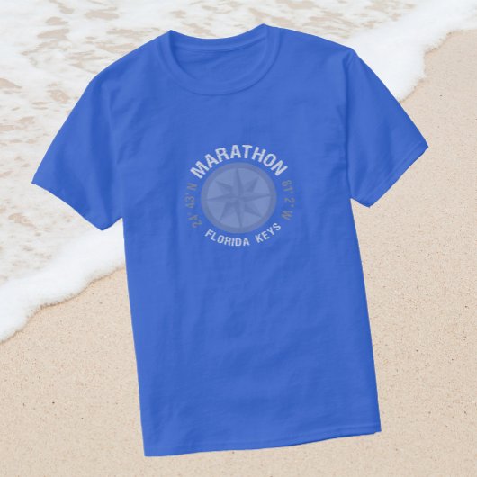 T-shirt Marathon Florida Keys longitude de latitude nautiq