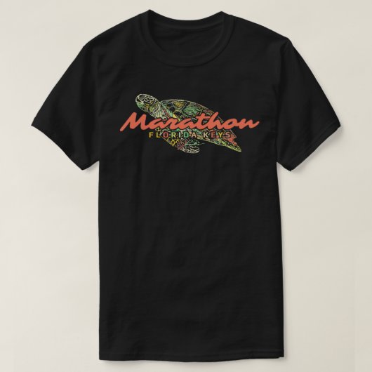 T-shirt Marathon Florida Keys tortue de mer (Design devant)