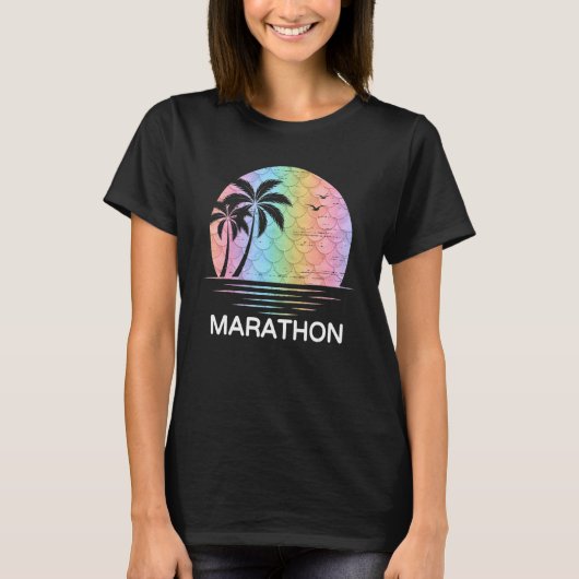 T-shirt Marathon Florida Mermaid Vacances Beach Island Fam (Devant)
