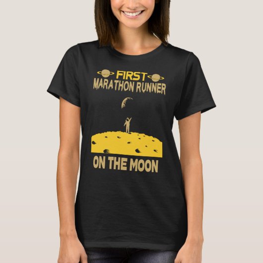 T-shirt Marathon Runner On The Moon (Devant)