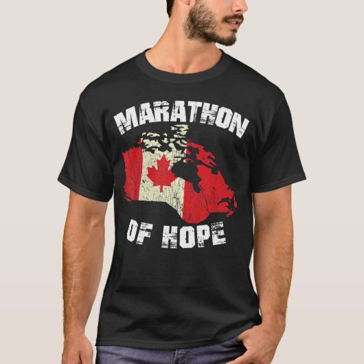 T-shirt Marathon Terry Fox De Hope Canada Marathon (Devant)