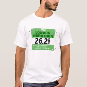 T-shirt Marathonien de Londres, 26,2 milles personnalisés
