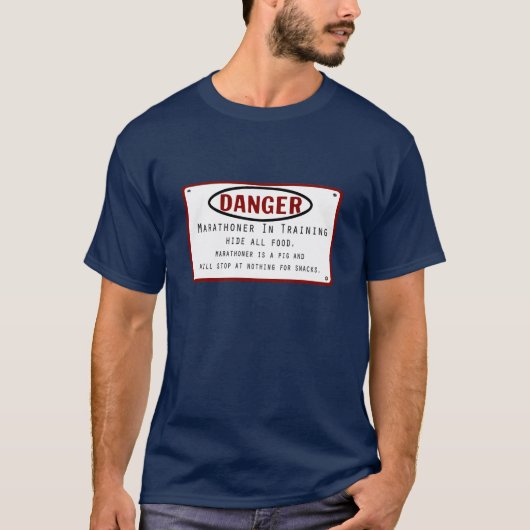 T-shirt Marathonien en danger (Devant)