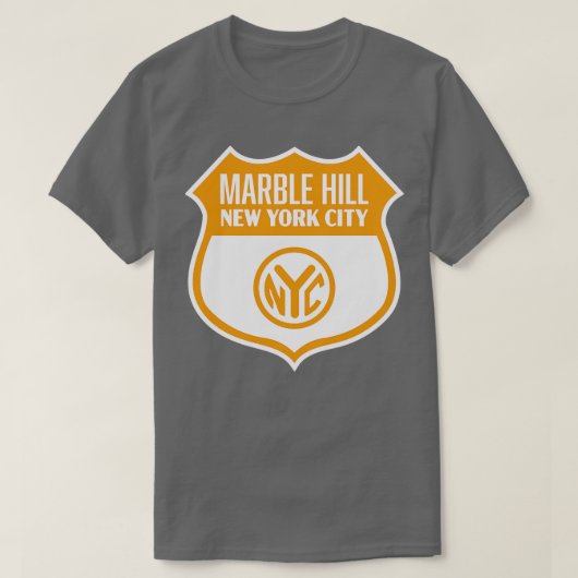 T-shirt Marble Hill New York City Retro Token Shield Gold (Design devant)