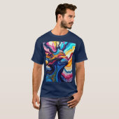 T-shirt Marbre Abstrait coloré (Devant entier)