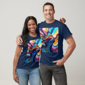 T-shirt Marbre Abstrait coloré (Unisexe)