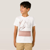 T-shirt Marbre et aluminium roses d'or (Devant entier)