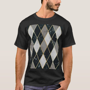 T-shirt Marbre géométrique : Gold Lines Luxe