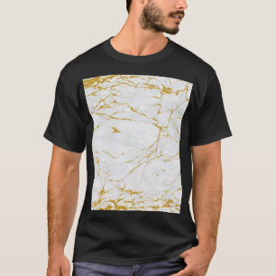 T-shirt Marbre Golden Texture Motif sans couture
