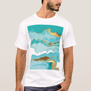T-shirt Marbre, or : arrière - plan vintage abstrait.