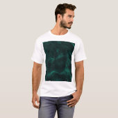T-shirt Marbre vert foncé, texture transparente. (Devant entier)