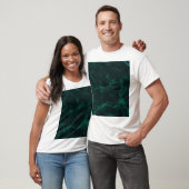 T-shirt Marbre vert foncé, texture transparente. (Unisexe)