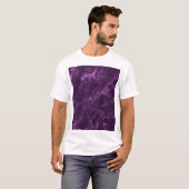 T-shirt Marbre violet foncé : texture luxueuse. (Devant entier)