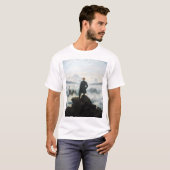 T-shirt Marche au-dessus de la mer des brouillards, Friedr (Devant entier)