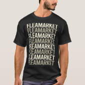 T-shirt Marché aux puces de texte blanc (Devant)