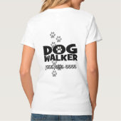 T-shirt Marche de chien et promotion de marcheur de chien (Dos)