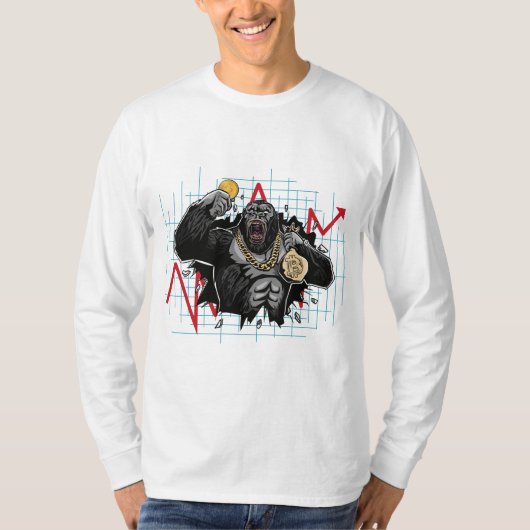 T-shirt Marché de la Cryptomonnaie Bitcoin (Devant)