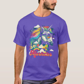T-shirt Marché de la licorne arc-en-ciel