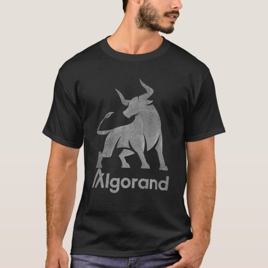 T-shirt Marché de taureaux Algoret ALGO Coin Crypto Token (Devant)