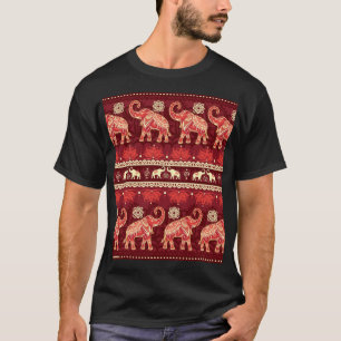 T-shirt Marche des éléphants : Jouer Motif sans couture.